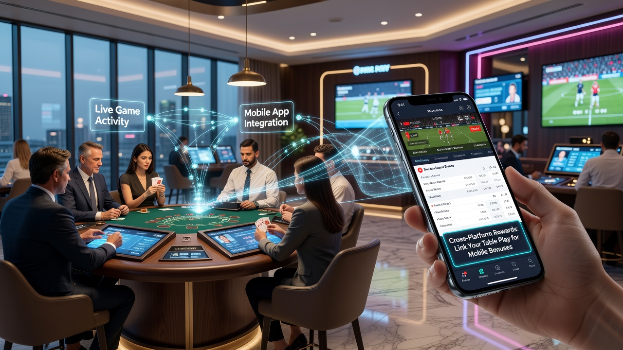 Mobile sports markets and live table game integration through unified promotions
