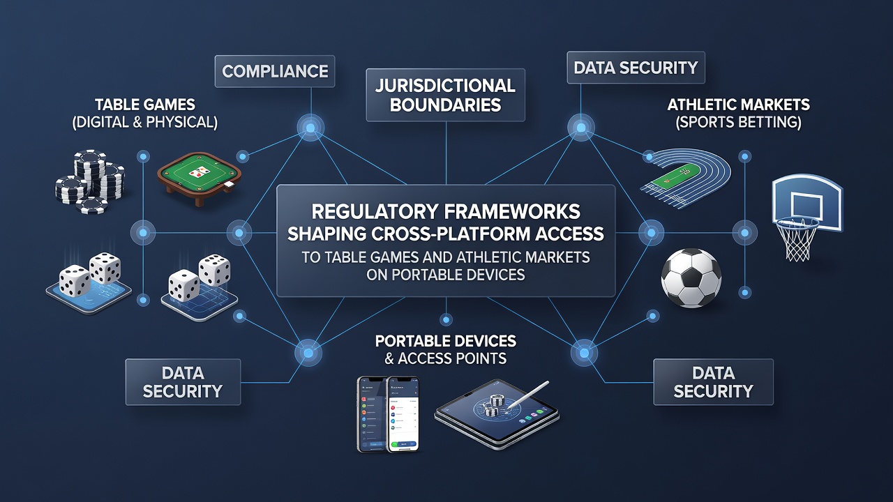 Mobile interface showing integrated table games and sports markets under regulatory oversight
