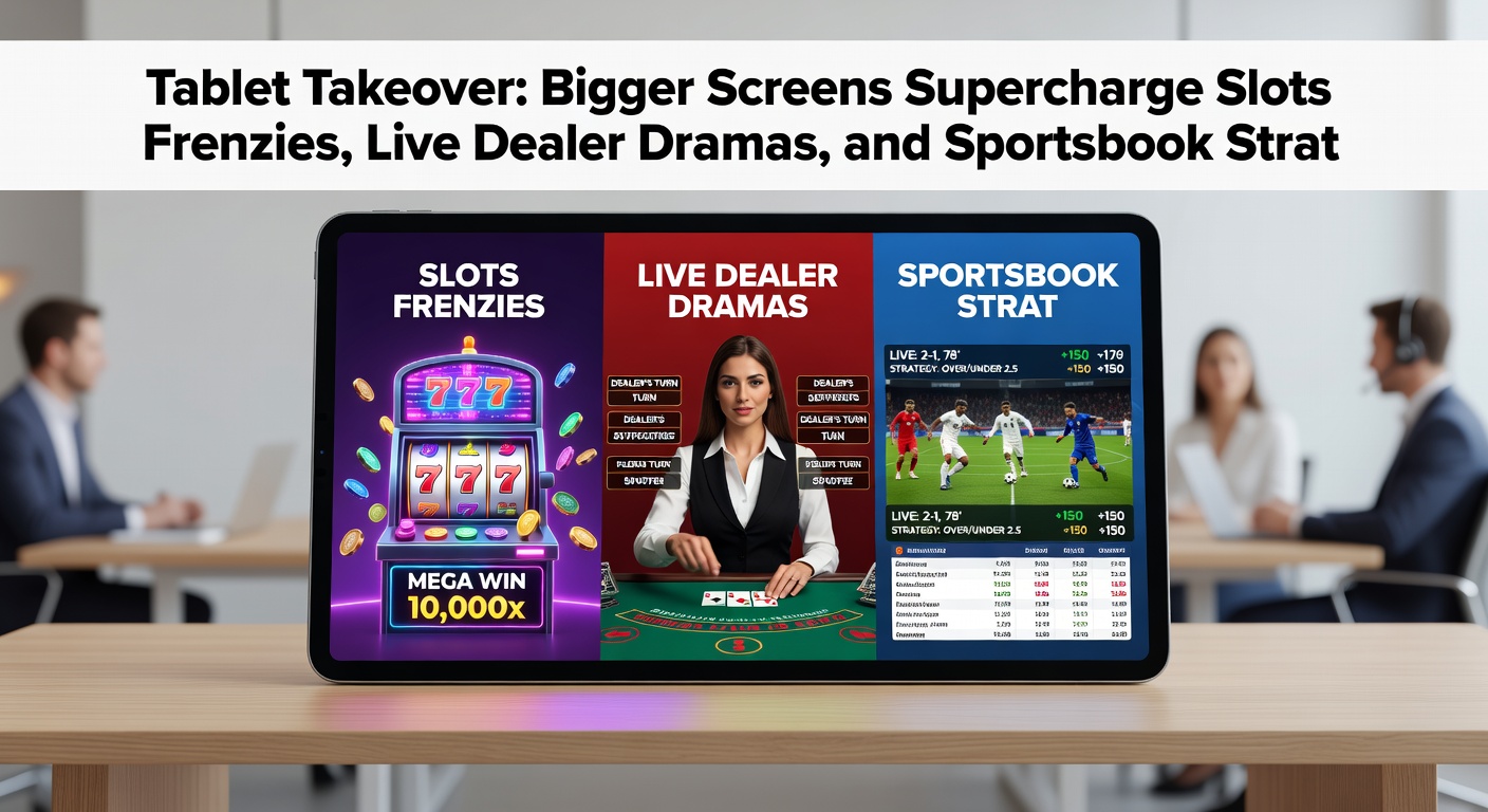 Sportsbook interface on a tablet displaying live odds, multiple matches, and in-play betting options in a dynamic dashboard layout